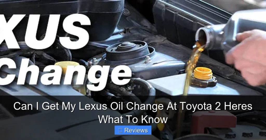 Can I Get My Lexus Oil Change At Toyota 2 Heres What To Know