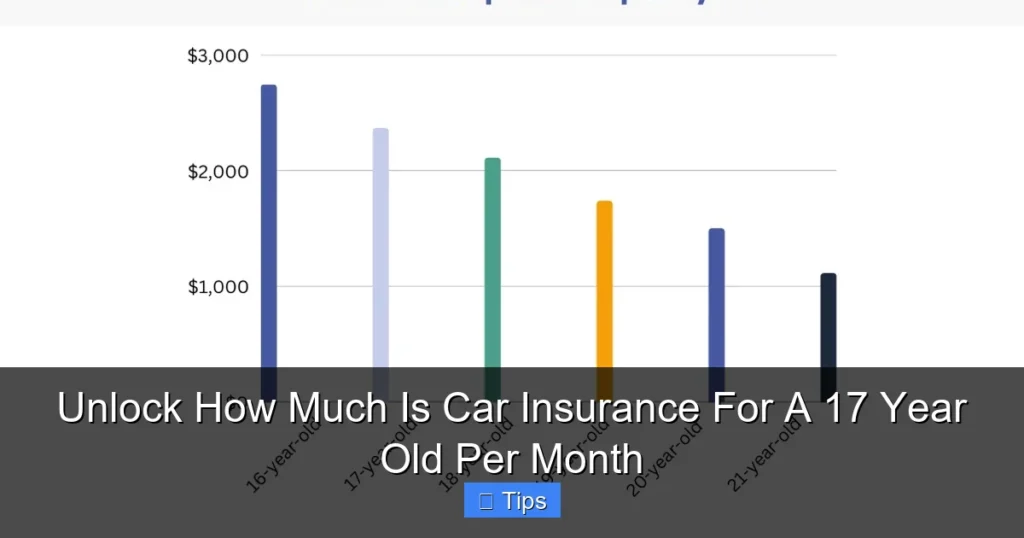 Unlock How Much Is Car Insurance For A 17 Year Old Per Month
