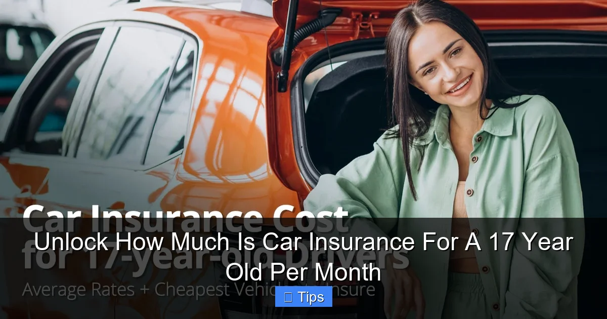 Unlock How Much Is Car Insurance For A 17 Year Old Per Month