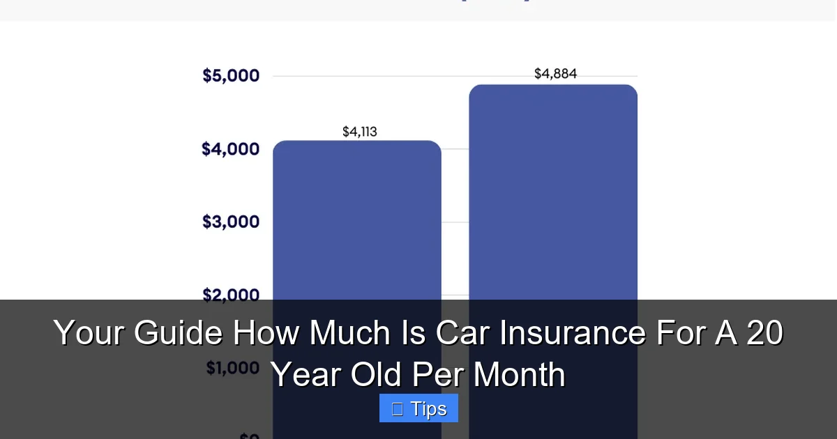 Your Guide How Much Is Car Insurance For A 20 Year Old Per Month