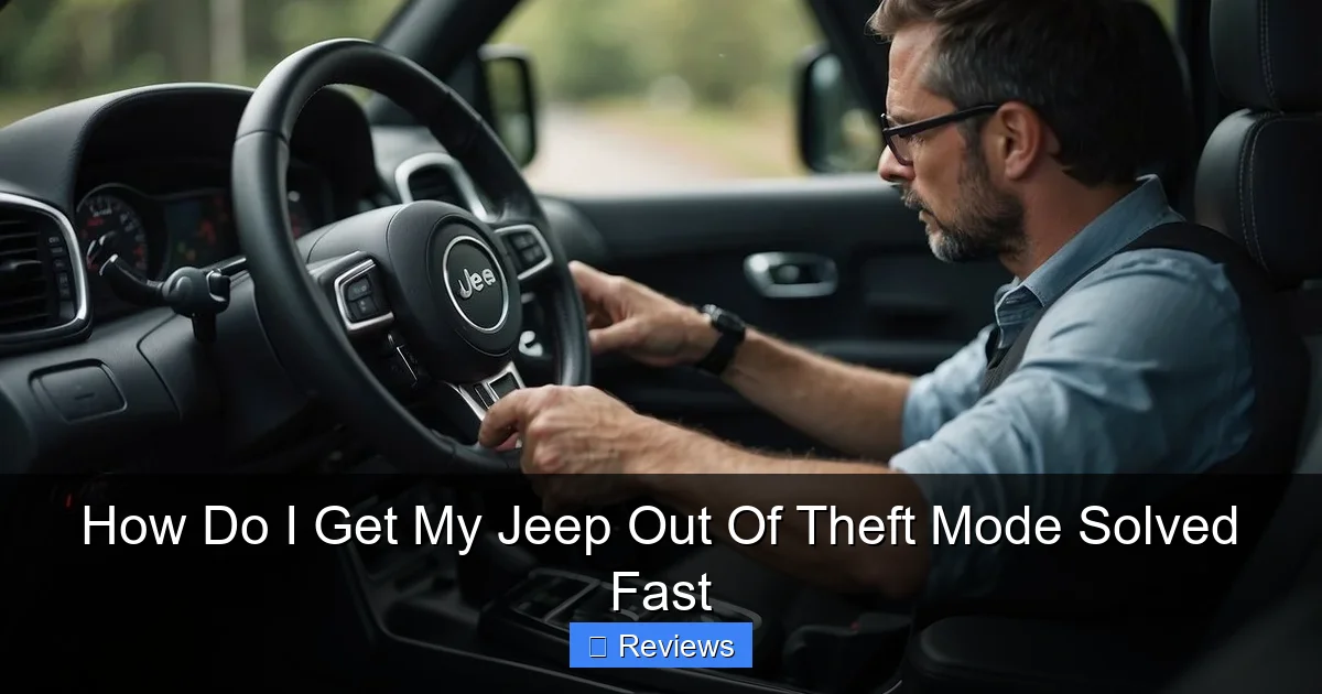 How Do I Get My Jeep Out Of Theft Mode Solved Fast