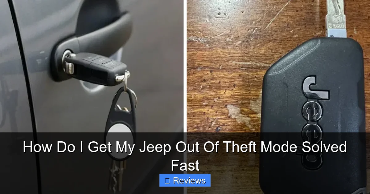 How Do I Get My Jeep Out Of Theft Mode Solved Fast