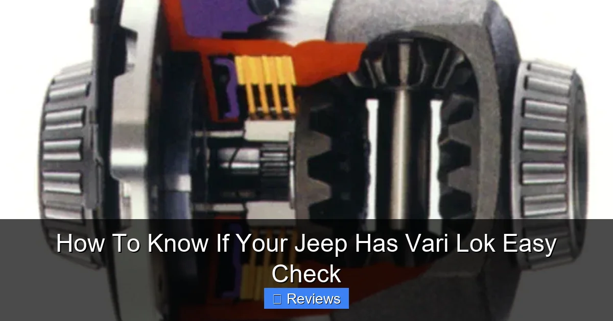 How To Know If Your Jeep Has Vari Lok Easy Check