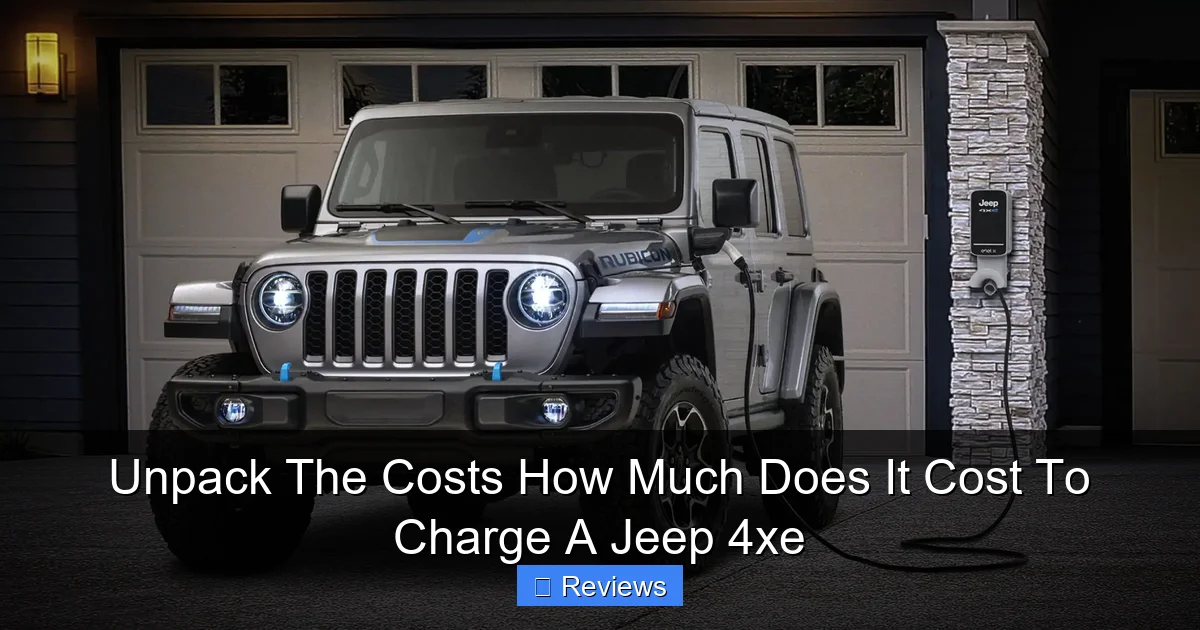 Unpack The Costs How Much Does It Cost To Charge A Jeep 4xe