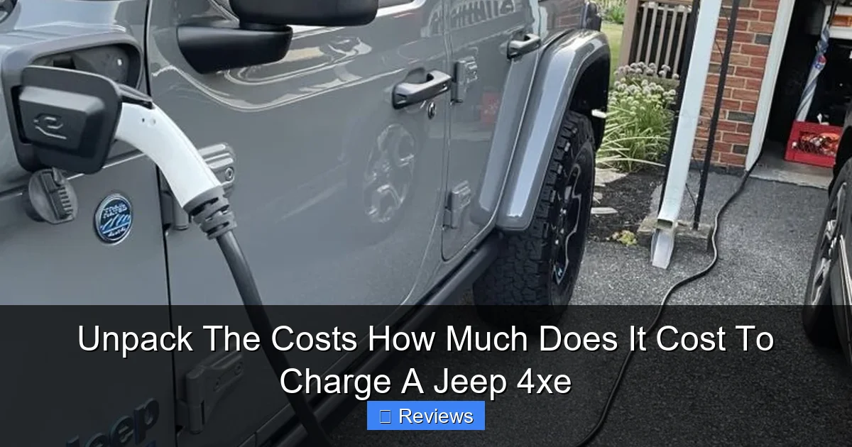 Unpack The Costs How Much Does It Cost To Charge A Jeep 4xe