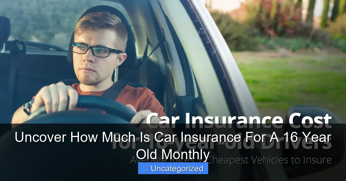 Uncover How Much Is Car Insurance For A 16 Year Old Monthly