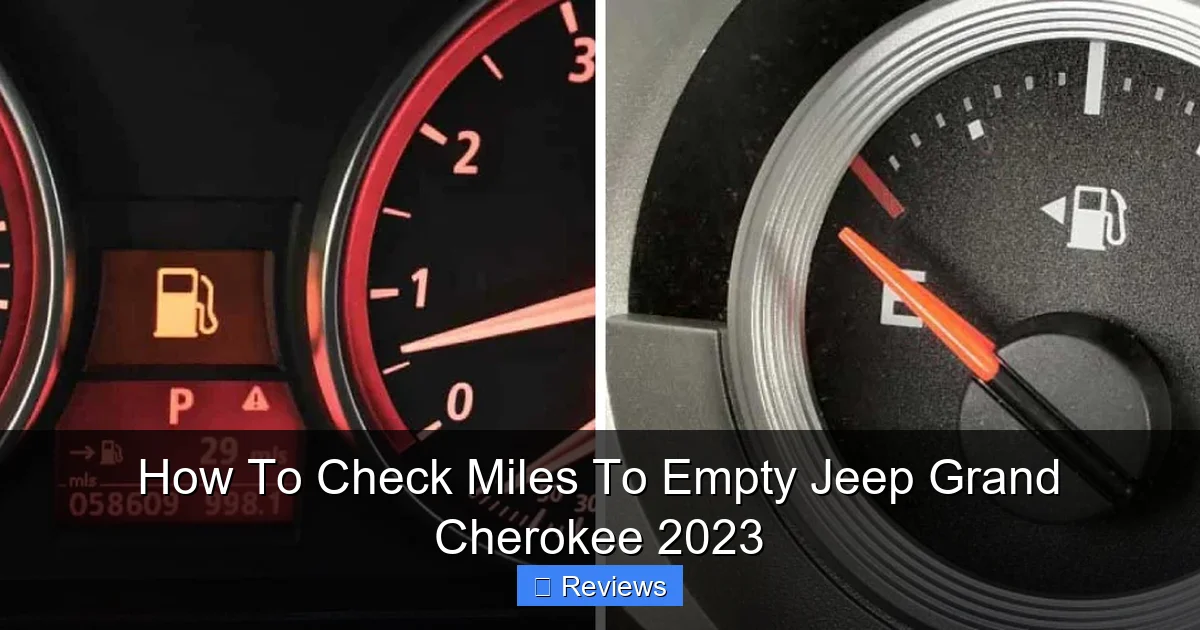 How To Check Miles To Empty Jeep Grand Cherokee 2023