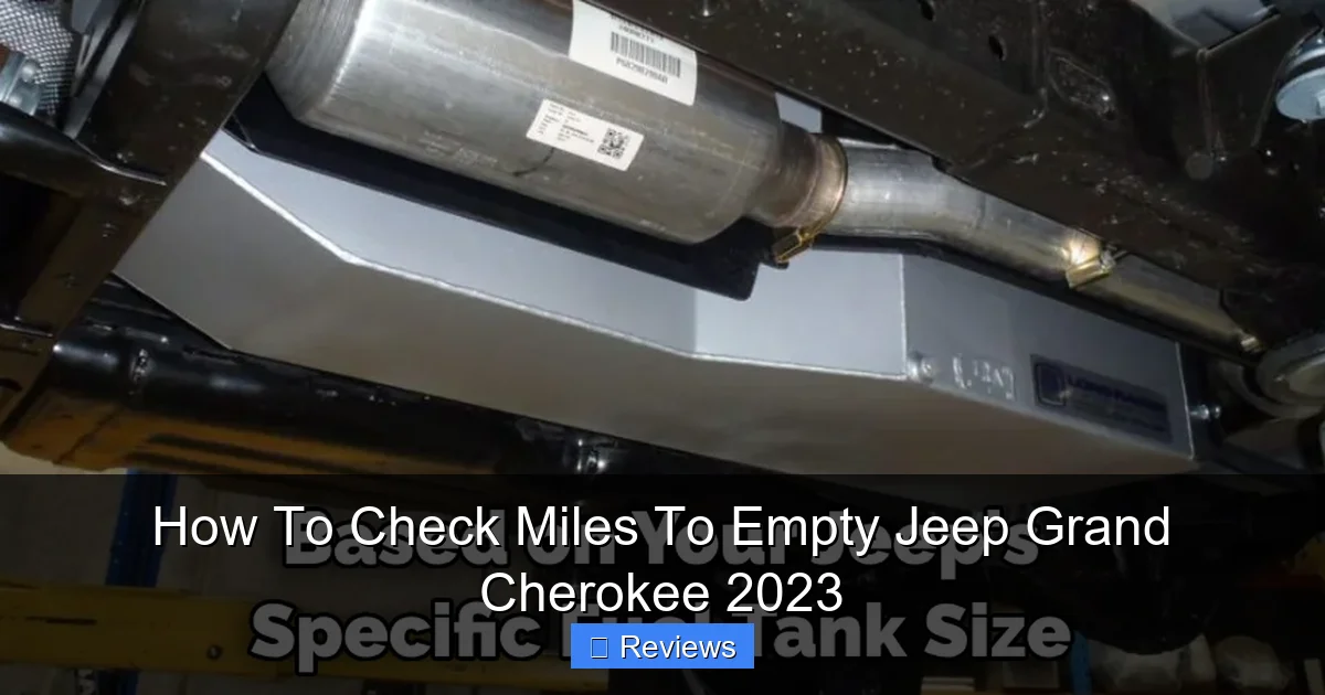 How To Check Miles To Empty Jeep Grand Cherokee 2023