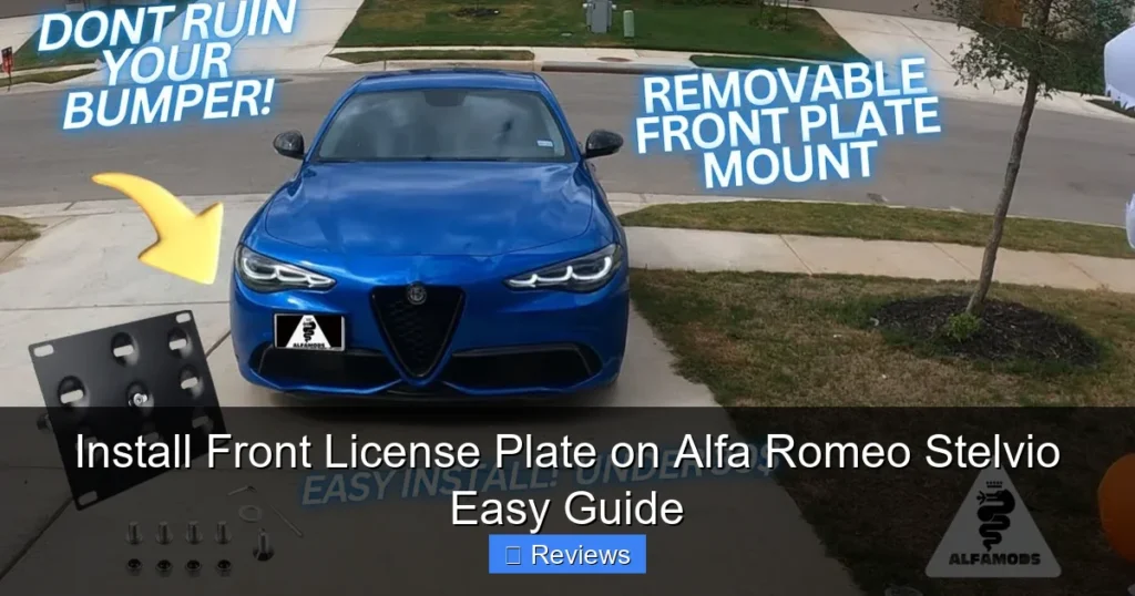 Install Front License Plate on Alfa Romeo Stelvio Easy Guide