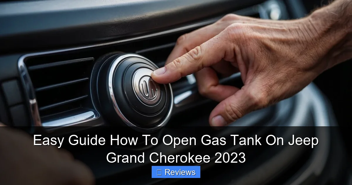 Easy Guide How To Open Gas Tank On Jeep Grand Cherokee 2023