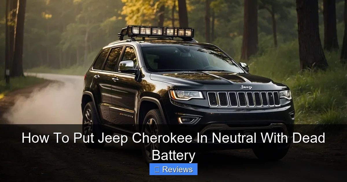 How To Put Jeep Cherokee In Neutral With Dead Battery