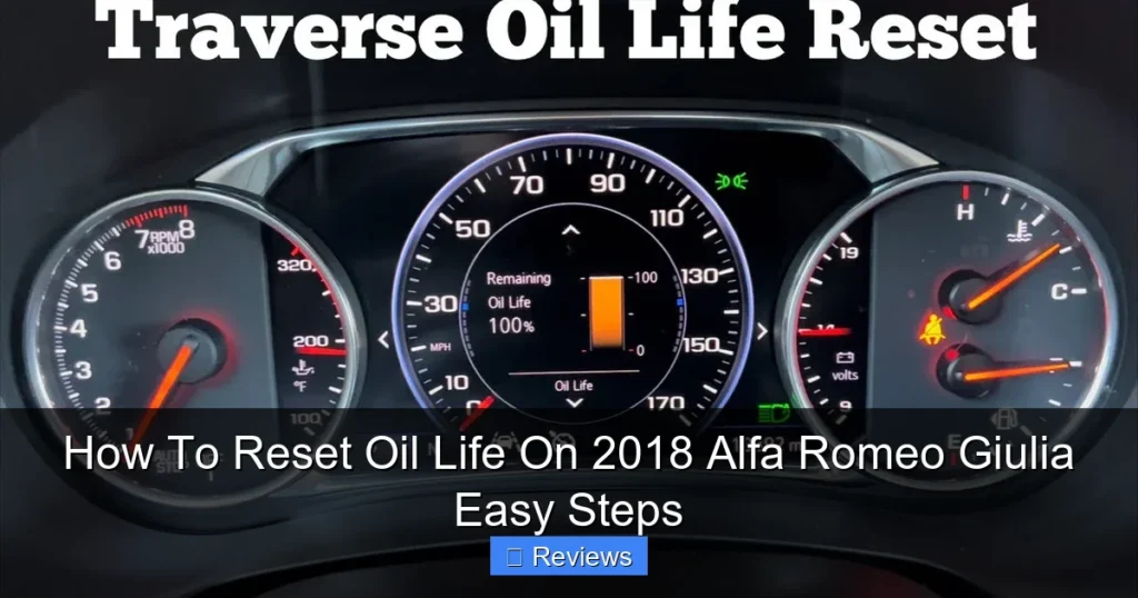 How To Reset Oil Life On 2018 Alfa Romeo Giulia Easy Steps