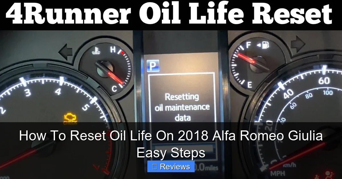 How To Reset Oil Life On 2018 Alfa Romeo Giulia Easy Steps