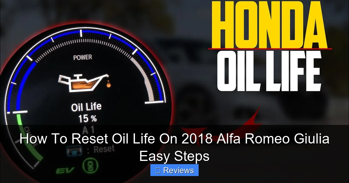 How To Reset Oil Life On 2018 Alfa Romeo Giulia Easy Steps