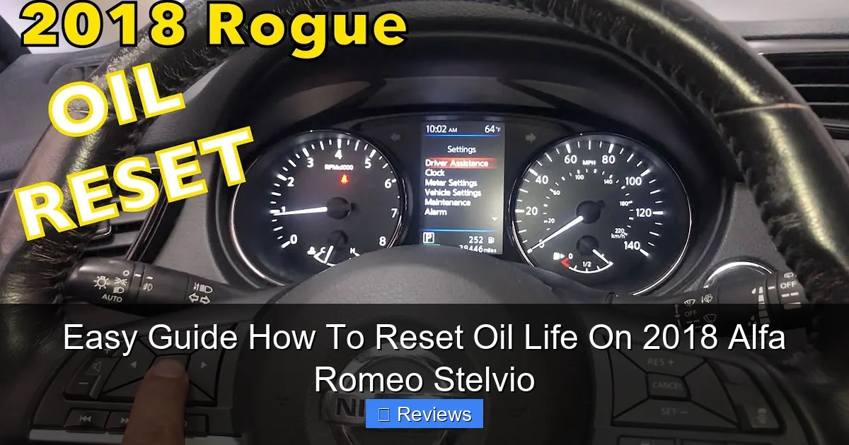 Easy Guide How To Reset Oil Life On 2018 Alfa Romeo Stelvio