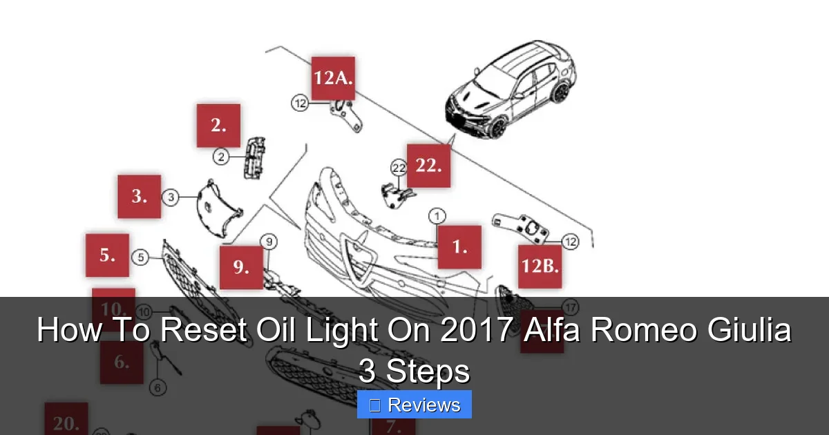 How To Reset Oil Light On 2017 Alfa Romeo Giulia 3 Steps