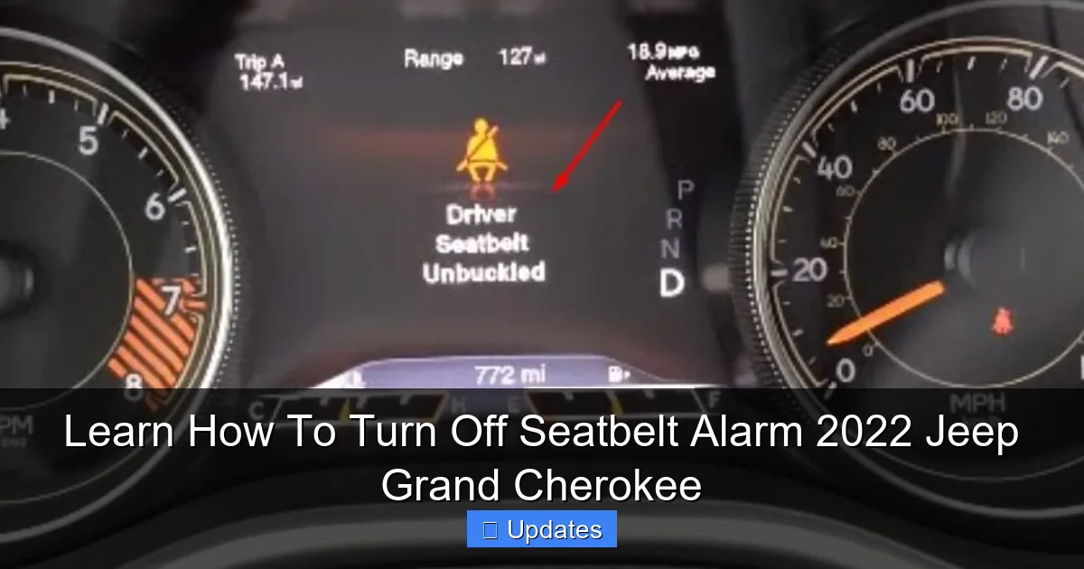 Learn How To Turn Off Seatbelt Alarm 2022 Jeep Grand Cherokee
