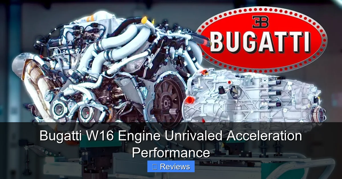 Bugatti W16 Engine Unrivaled Acceleration Performance