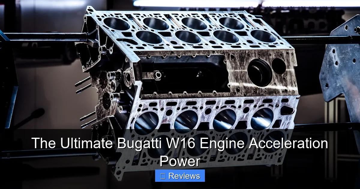 The Ultimate Bugatti W16 Engine Acceleration Power