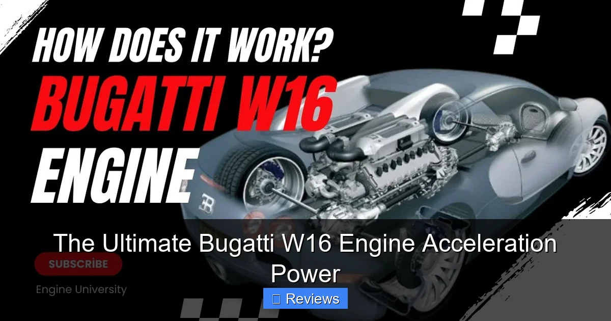 The Ultimate Bugatti W16 Engine Acceleration Power