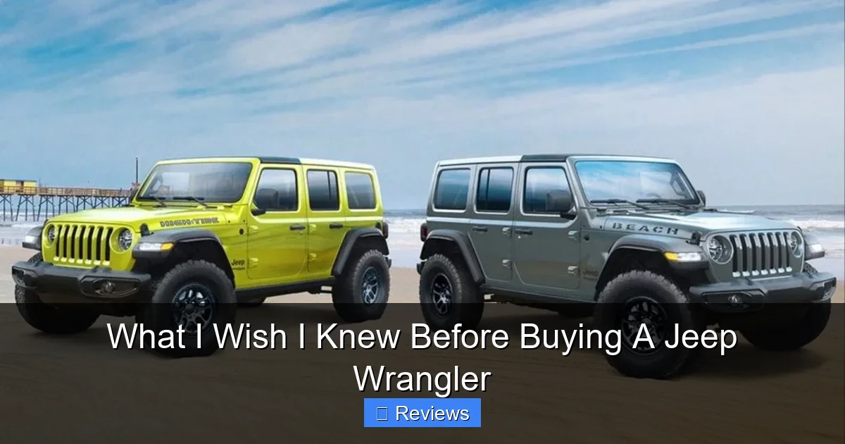 What I Wish I Knew Before Buying A Jeep Wrangler