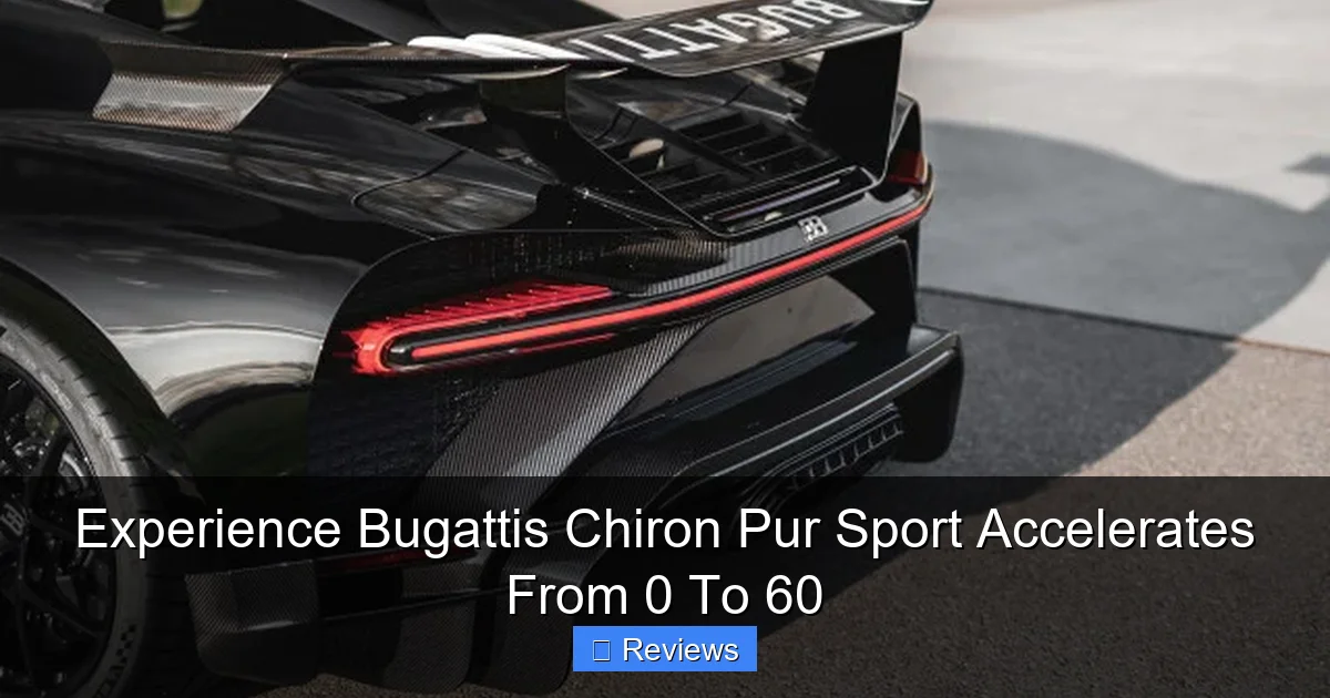 Experience Bugattis Chiron Pur Sport Accelerates From 0 To 60