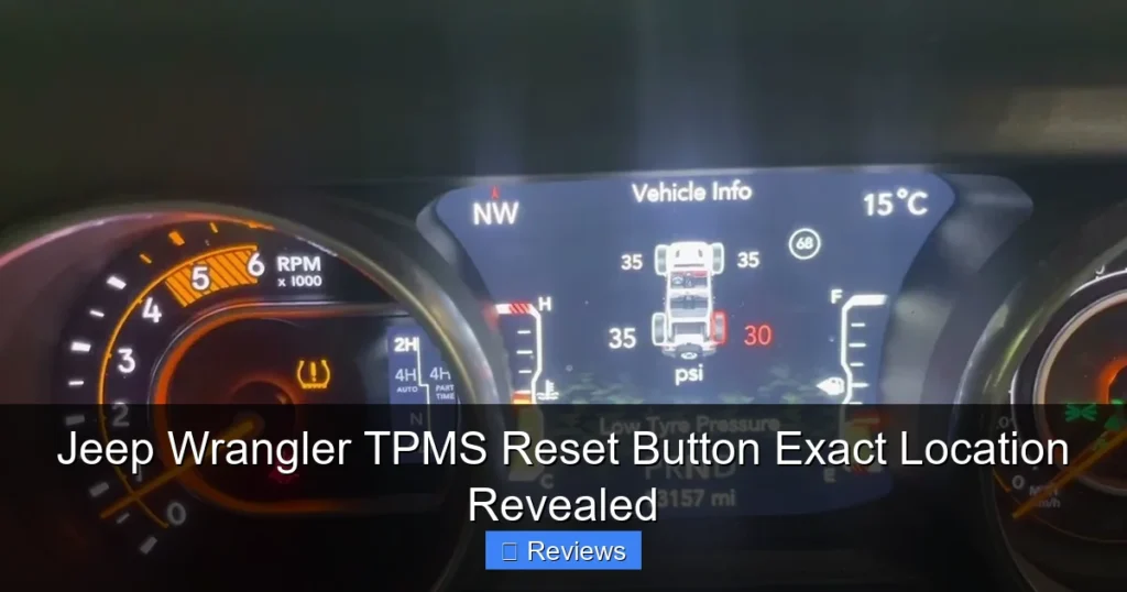 Jeep Wrangler TPMS Reset Button Exact Location Revealed