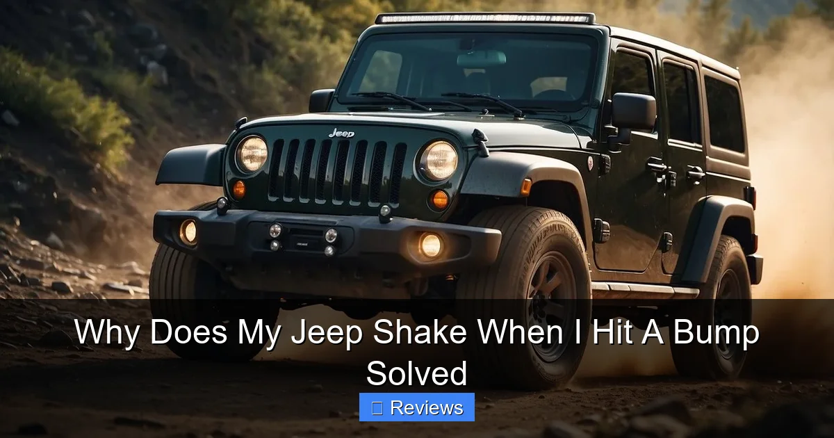 Why Does My Jeep Shake When I Hit A Bump Solved