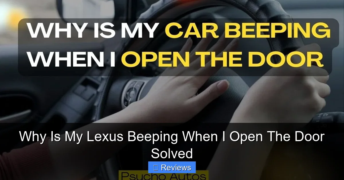 Why Is My Lexus Beeping When I Open The Door Solved