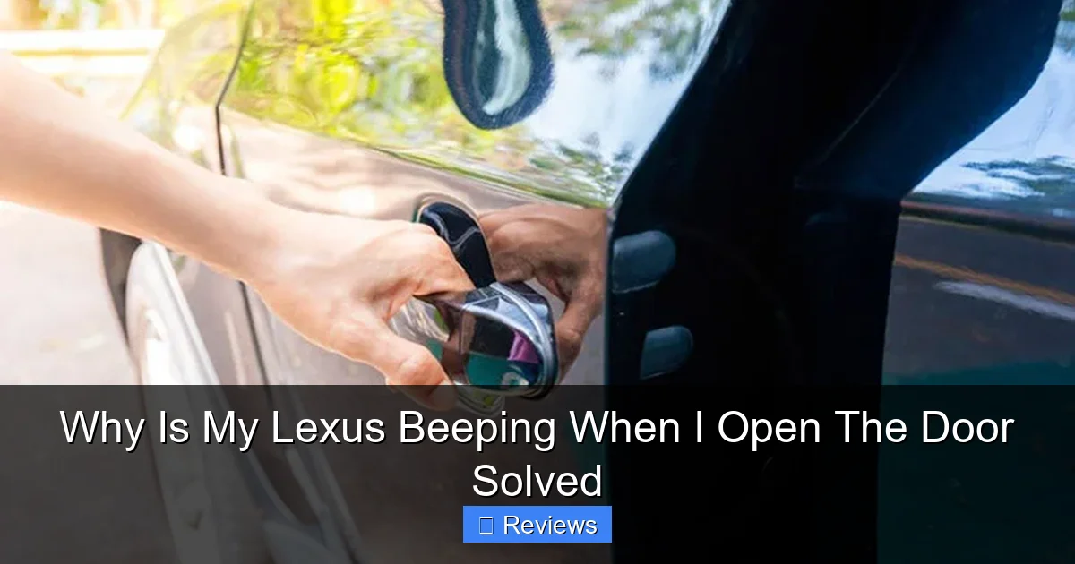 Why Is My Lexus Beeping When I Open The Door Solved
