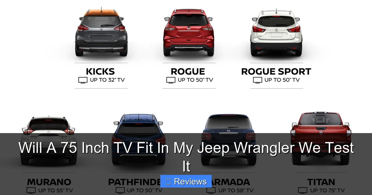 Will A 75 Inch TV Fit In My Jeep Wrangler We Test It