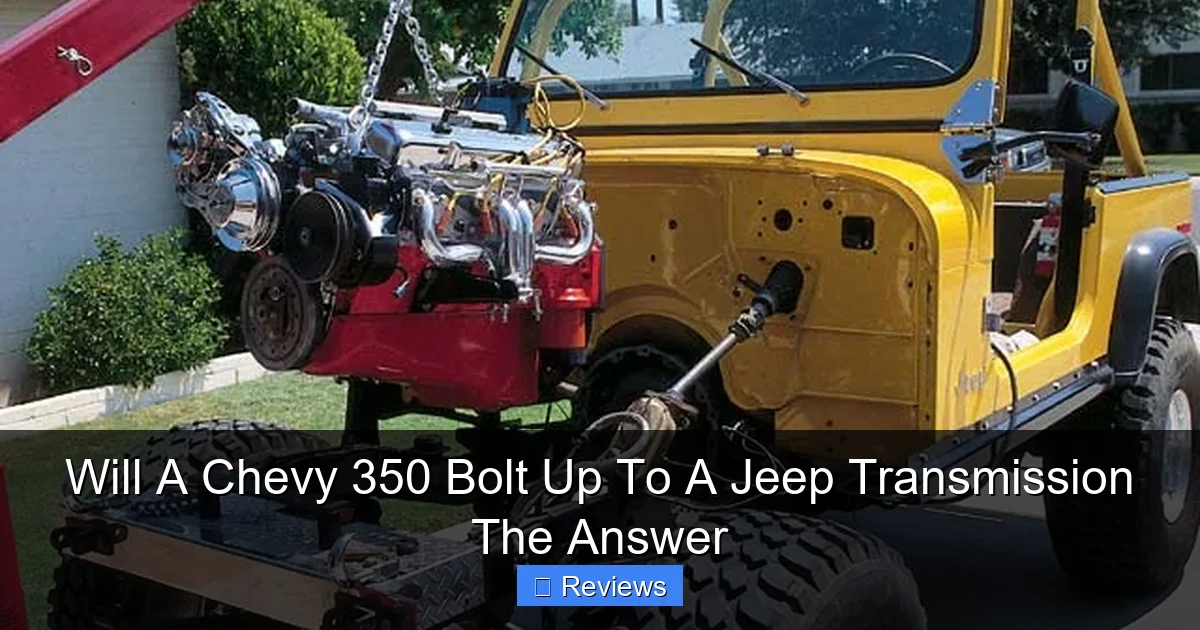 Will A Chevy 350 Bolt Up To A Jeep Transmission The Answer