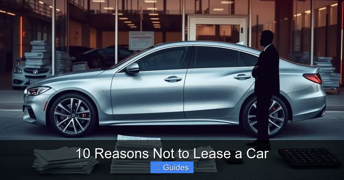 10 Reasons Not to Lease a Car