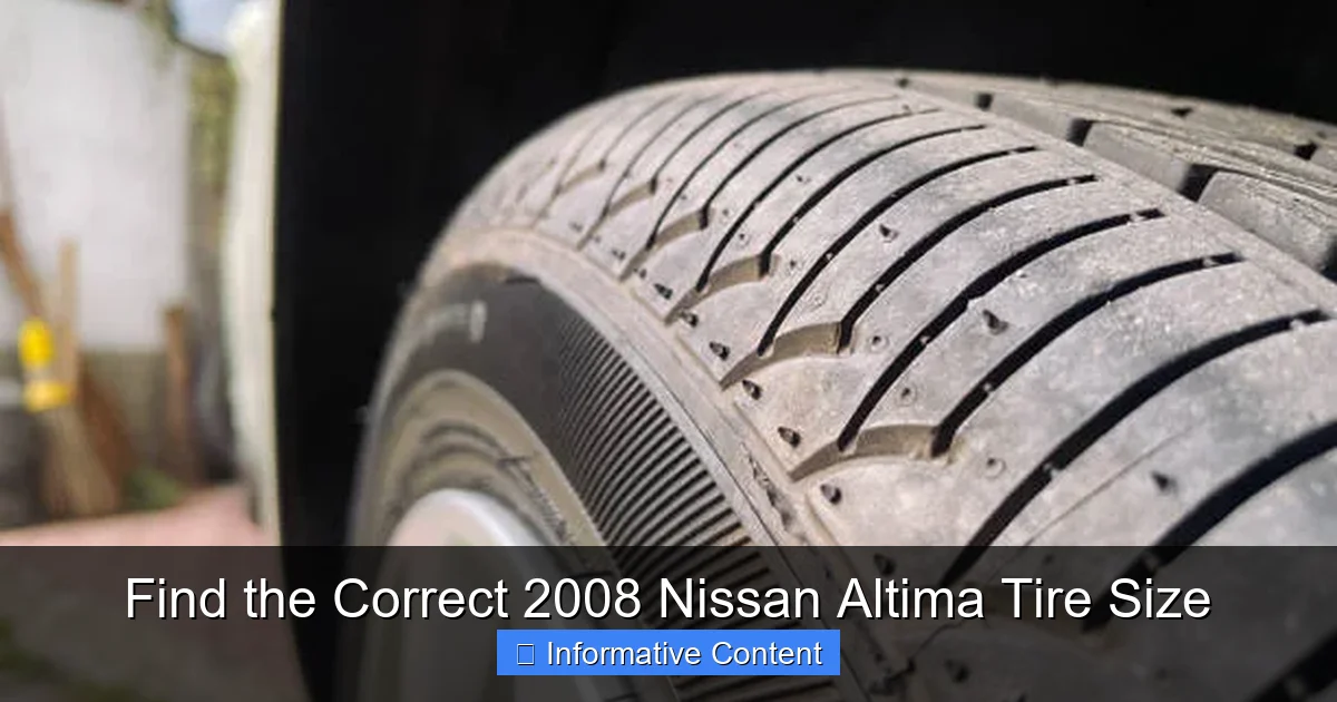 Find the Correct 2008 Nissan Altima Tire Size