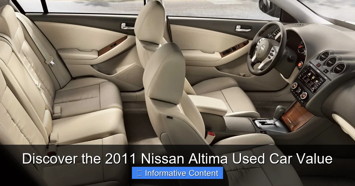 Discover the 2011 Nissan Altima Used Car Value