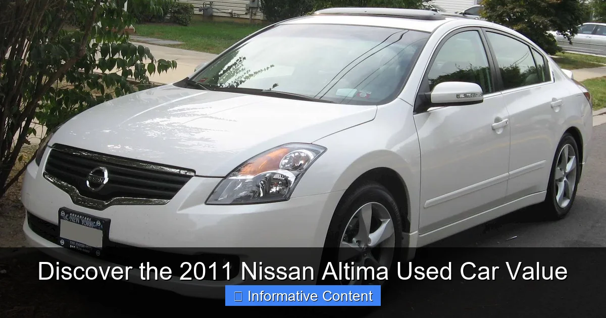 Discover the 2011 Nissan Altima Used Car Value