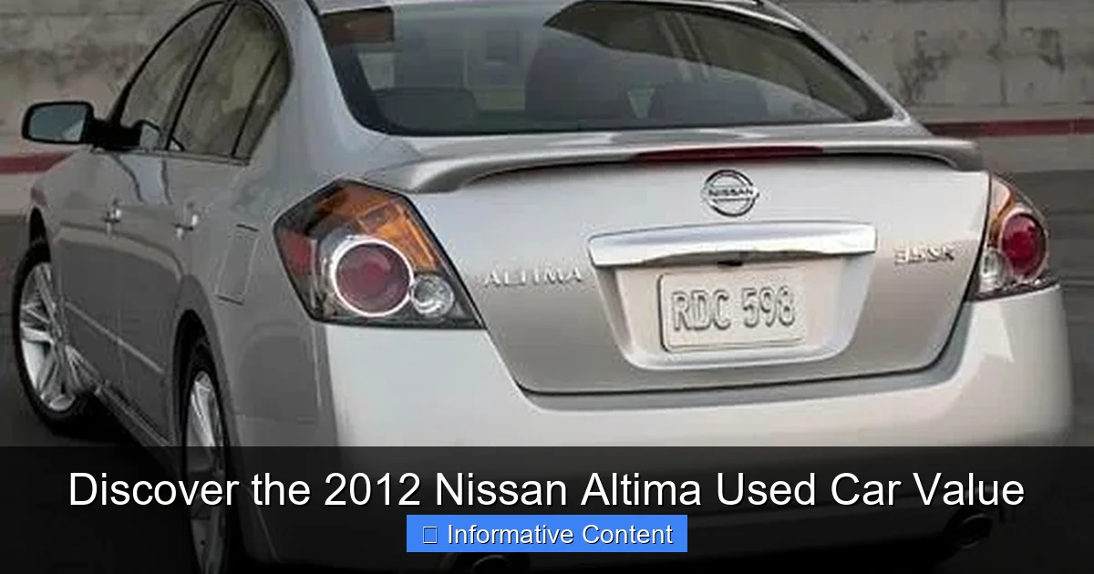 Discover the 2012 Nissan Altima Used Car Value
