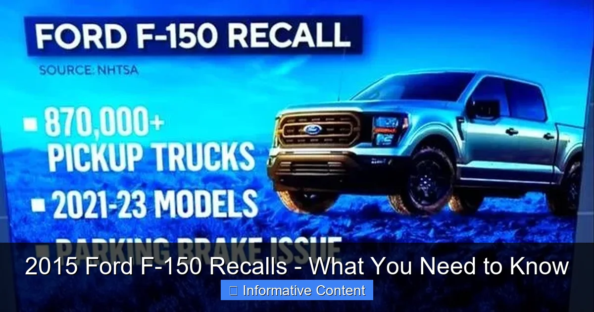 2015 Ford F-150 Recalls - What You Need to Know