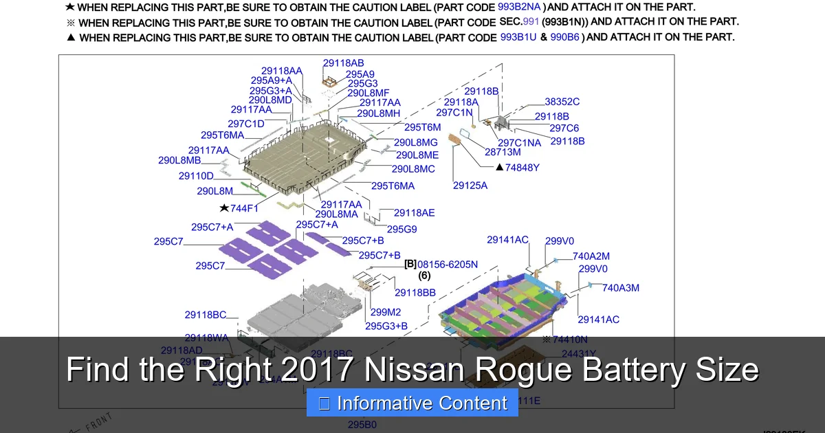 Find the Right 2017 Nissan Rogue Battery Size
