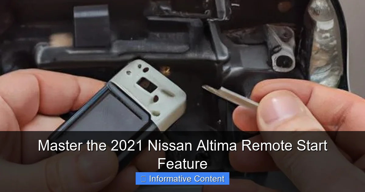 Master the 2021 Nissan Altima Remote Start Feature