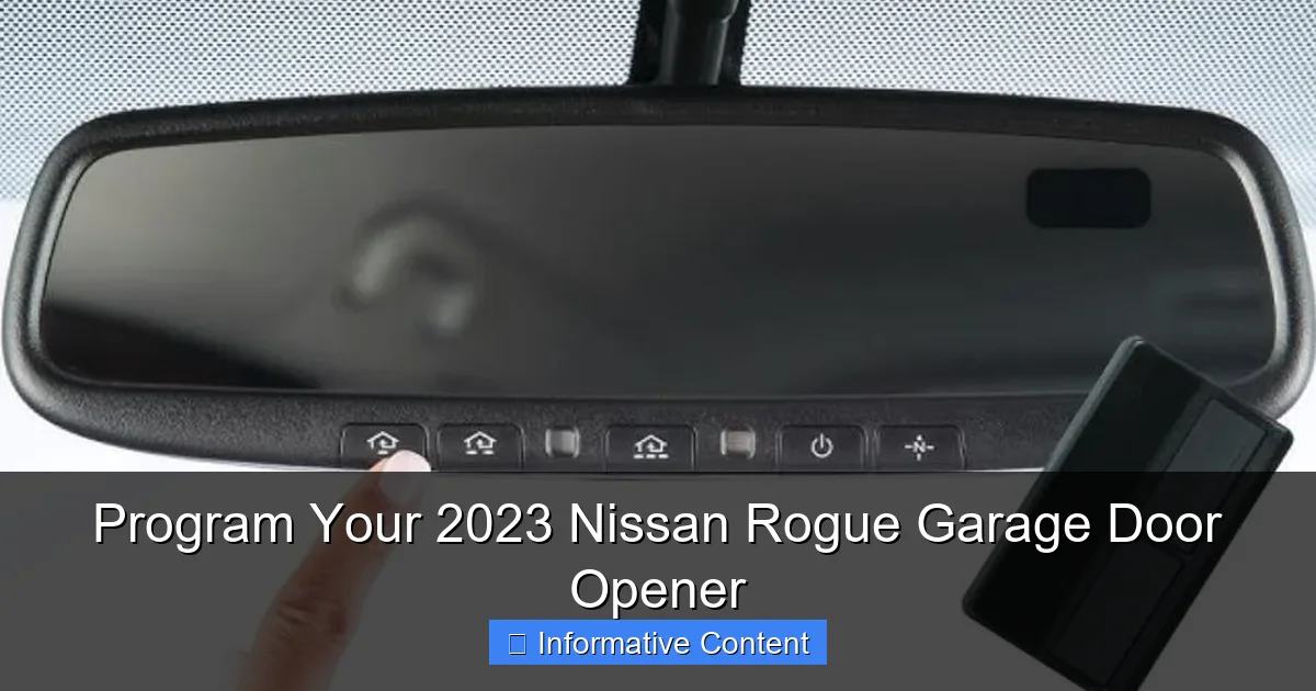 Program Your 2023 Nissan Rogue Garage Door Opener