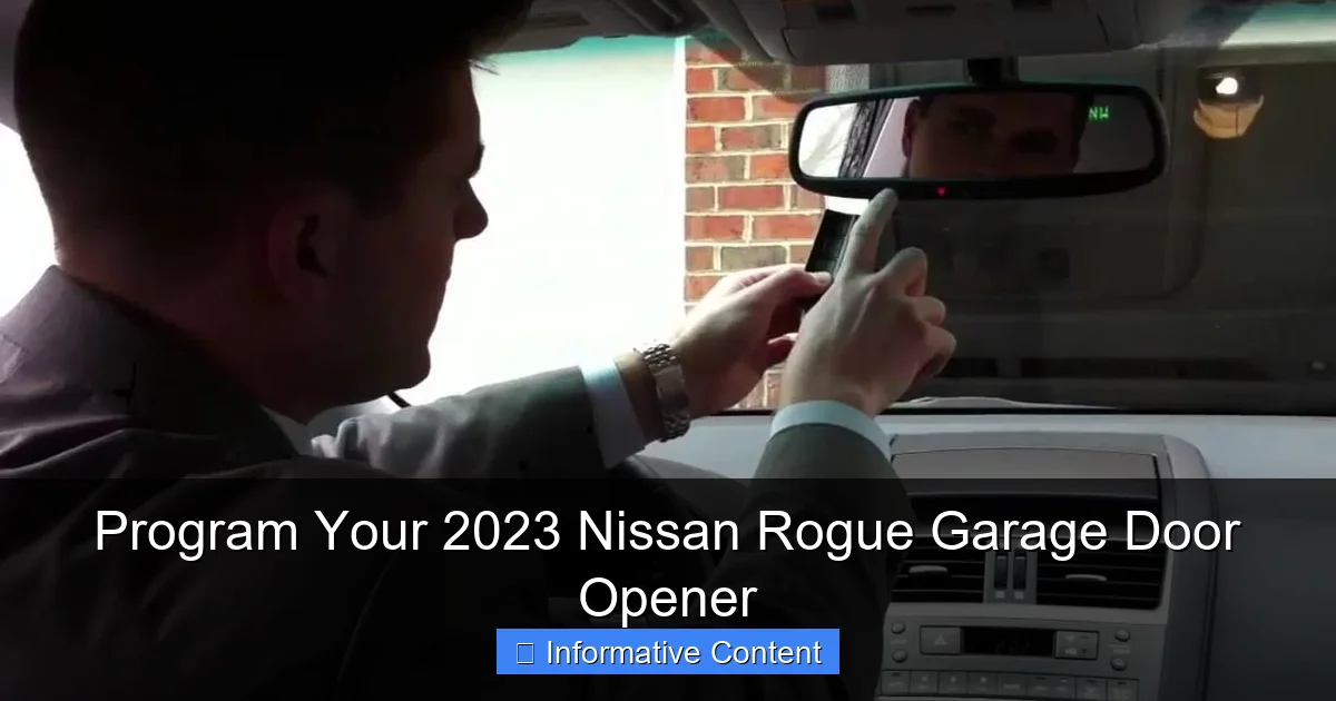 Program Your 2023 Nissan Rogue Garage Door Opener