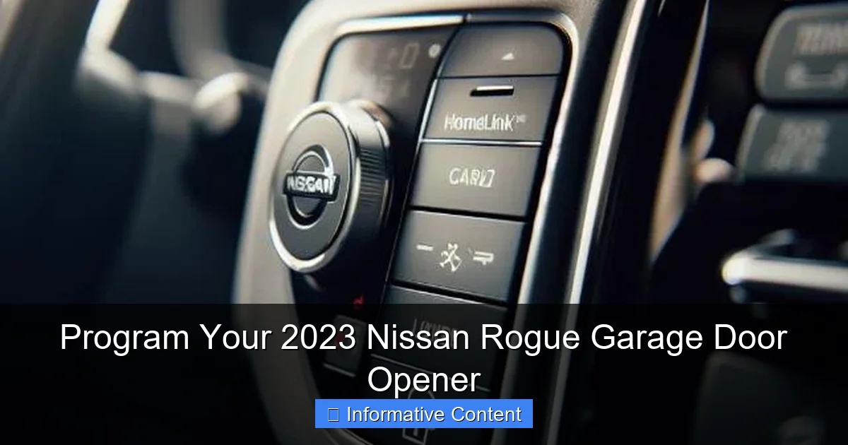 Program Your 2023 Nissan Rogue Garage Door Opener
