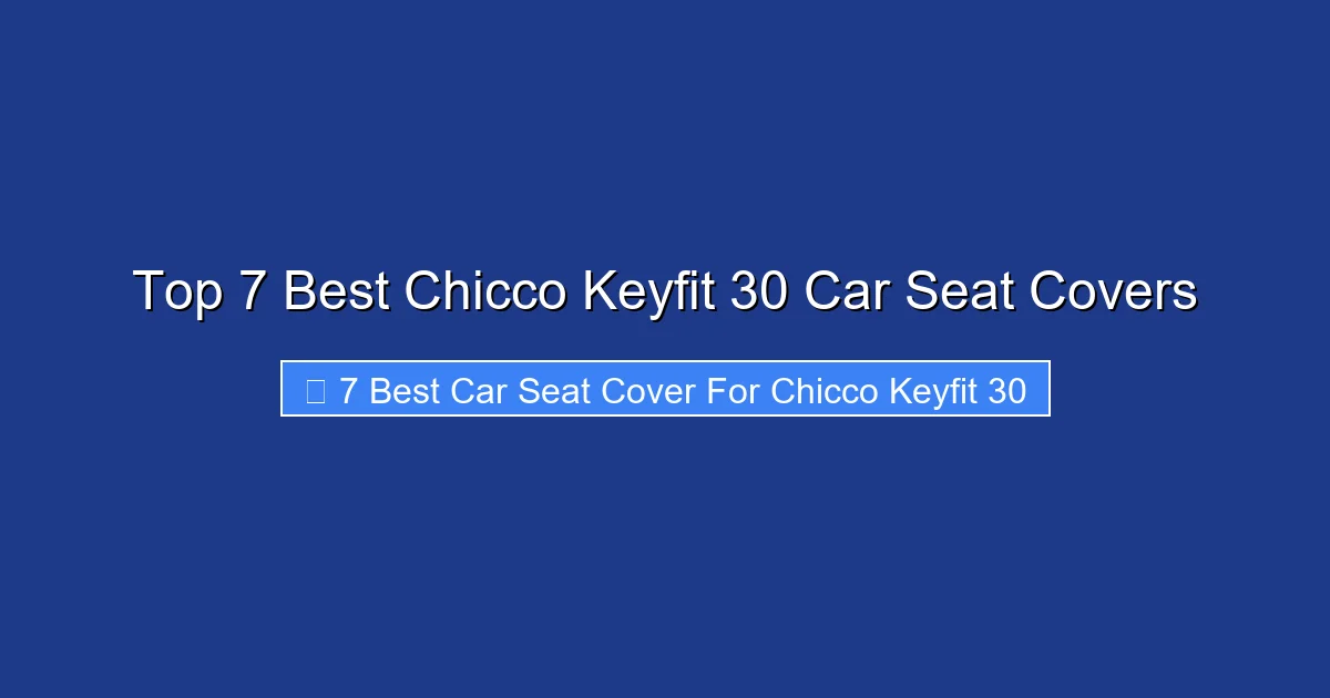 Top 7 Best Chicco Keyfit 30 Car Seat Covers
