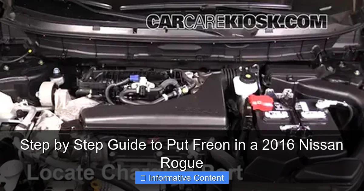 Step by Step Guide to Put Freon in a 2016 Nissan Rogue