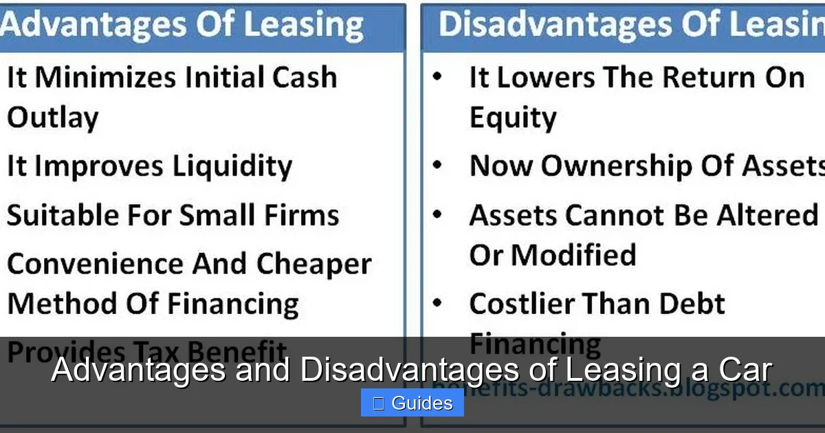 Advantages and Disadvantages of Leasing a Car