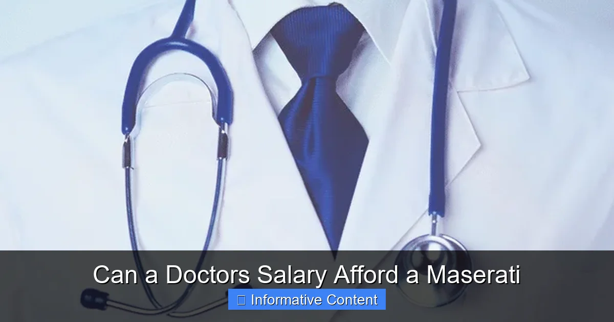 Can a Doctors Salary Afford a Maserati
