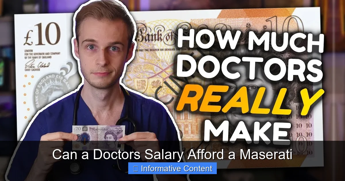 Can a Doctors Salary Afford a Maserati