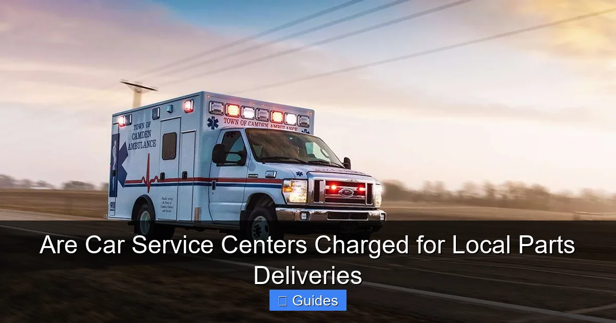 Are Car Service Centers Charged for Local Parts Deliveries