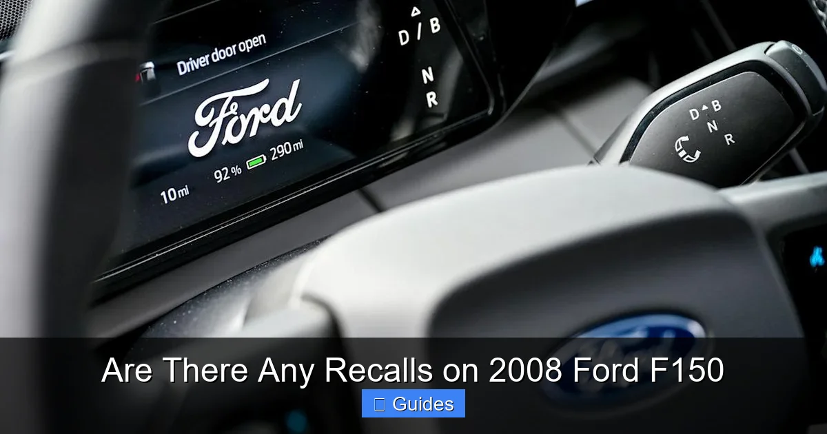 Are There Any Recalls on 2008 Ford F150